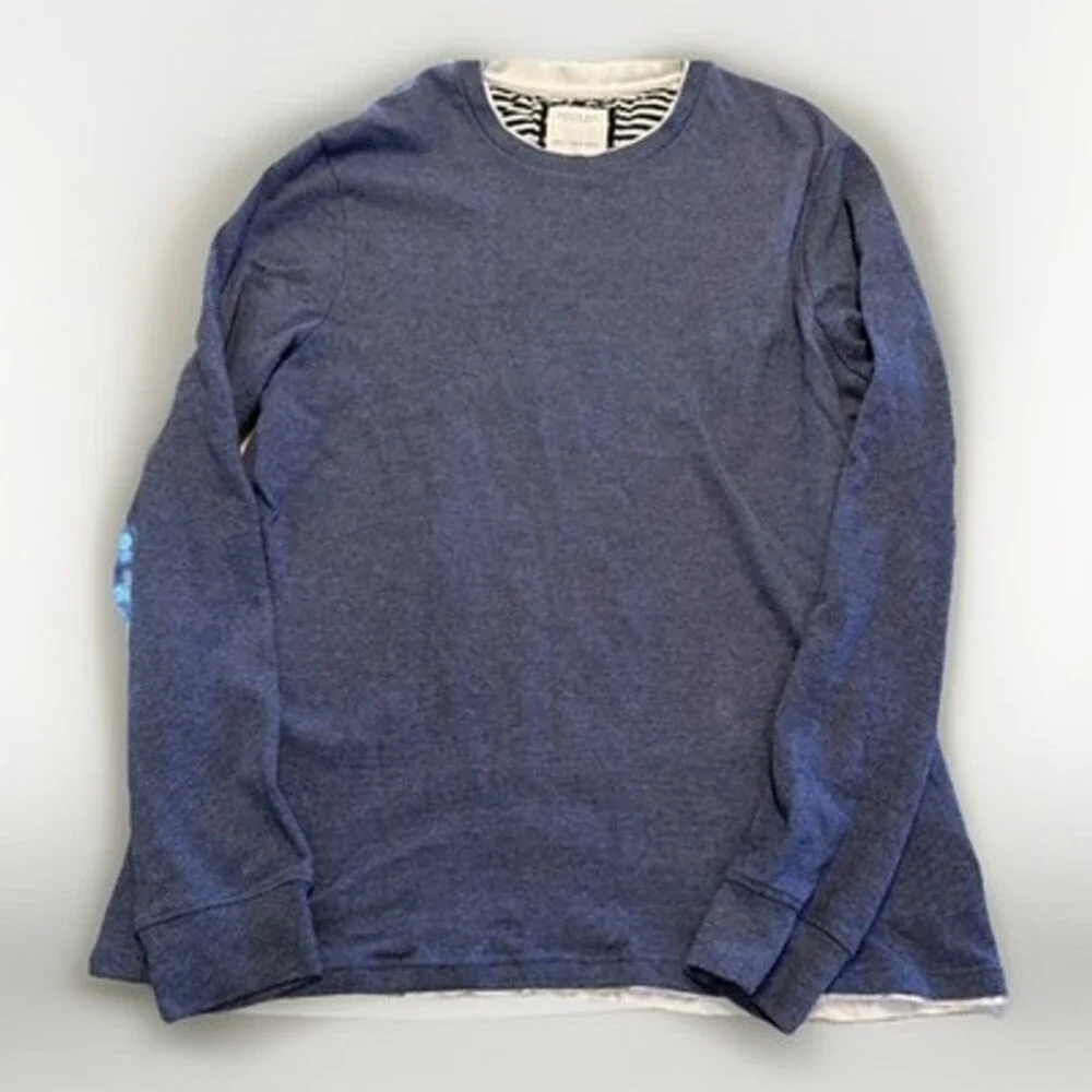 Cactus Man Ricky Singh Mens Blue Crewneck Comfy Soft Cotton Blend L Nautical